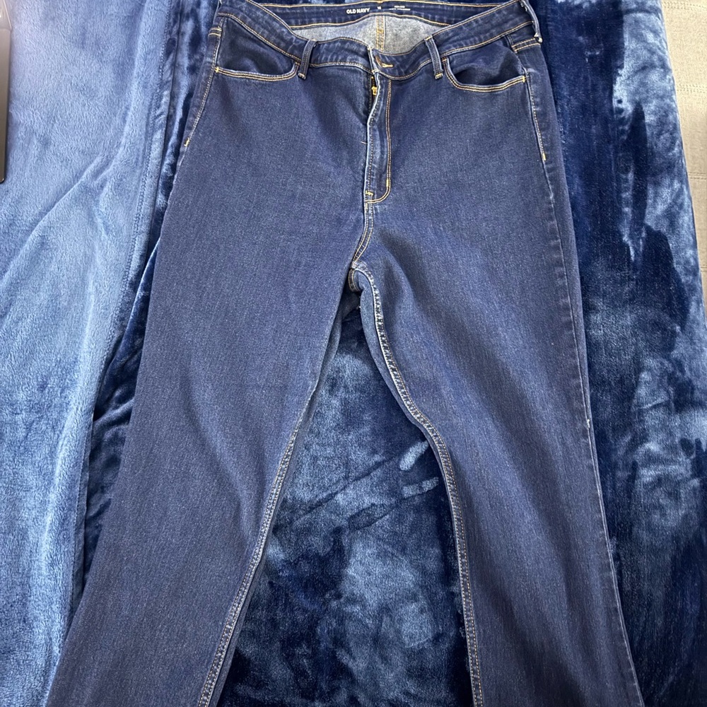 Old Navy high rise wow straight dark blue size 16